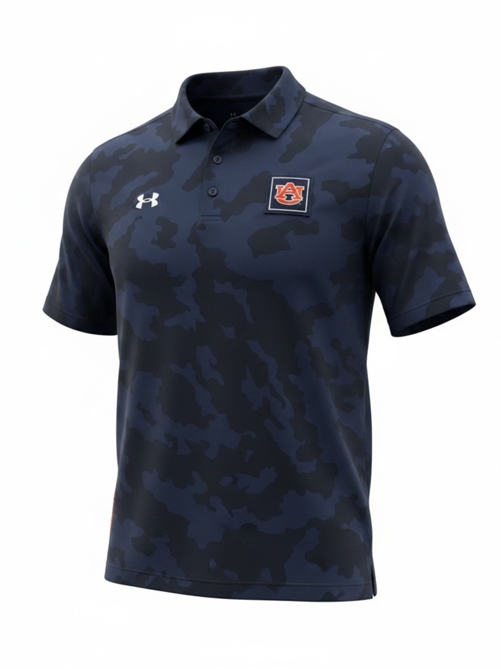 Under Armour Men’s Navy Camo Polo with Auburn Patch